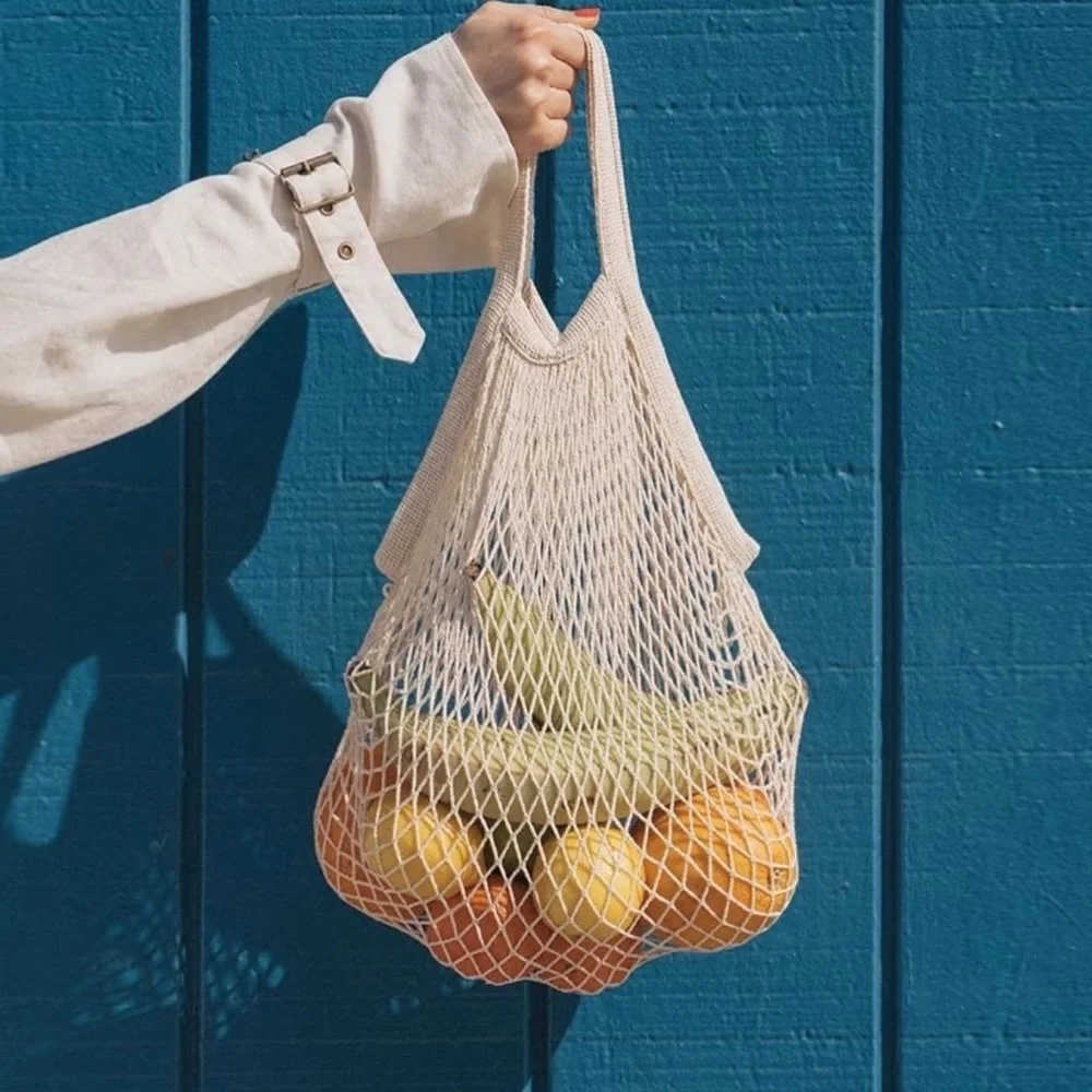 French Market Net Short Handle Tote - Picture 1 of 8